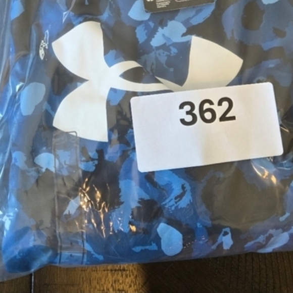 Under Armour Boys' Armour Fleece Camo Hoodie Youth Large Black Blue Activewear - Picture 8 of 8